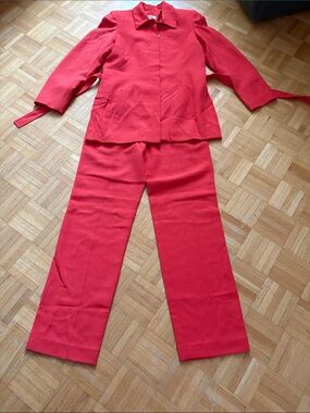 Rodier Coral Women's Two-Piece Pant Suit NWOT